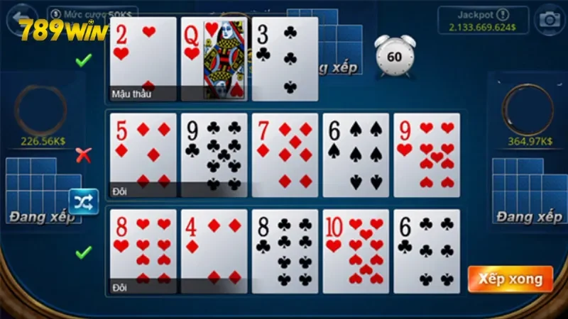 Tỷ lệ trả thưởng hấp dẫn khi chơi mậu binh